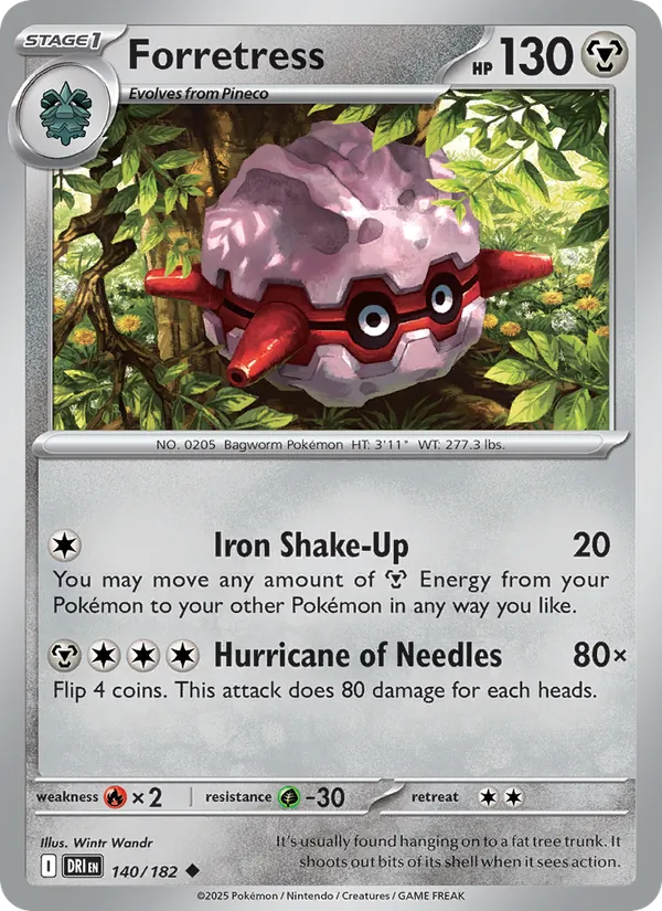 Forretress #140 – Destined Rivals card