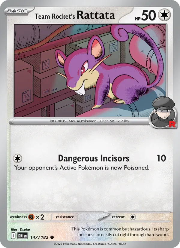 Team Rocket's Rattata #147 – Destined Rivals card
