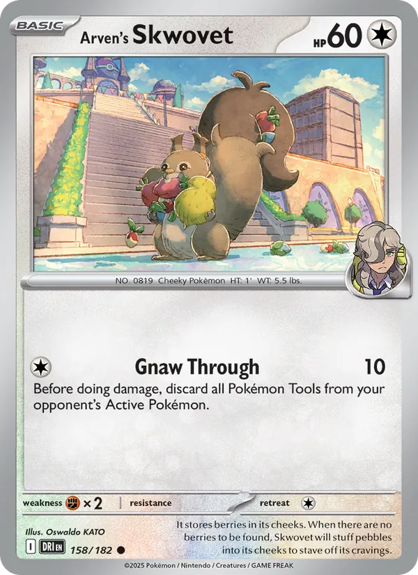 Arven's Skwovet #158 – Destined Rivals card