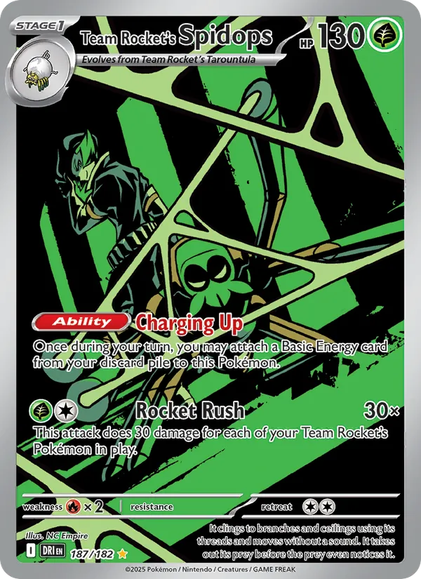 Team Rocket's Spidops #187 – Destined Rivals card