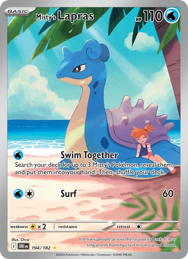 Misty's Lapras #194 – Destined Rivals card
