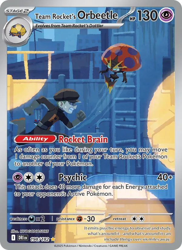 Team Rocket's Orbeetle #198 – Destined Rivals card