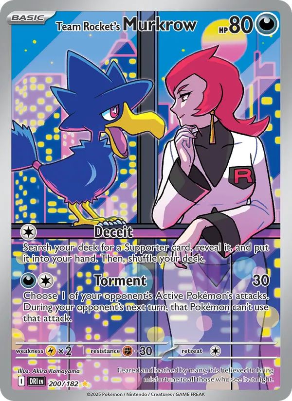 Team Rocket's Murkrow #200 – Destined Rivals card