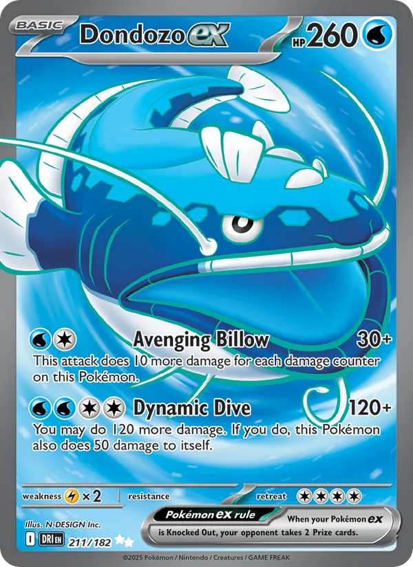 Dondozo ex #211 – Destined Rivals card