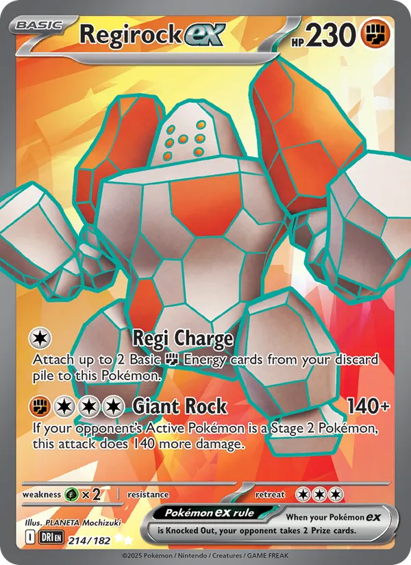 Regirock ex #214 – Destined Rivals card