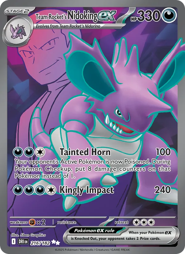 Team Rocket's Nidoking ex #216 – Destined Rivals card