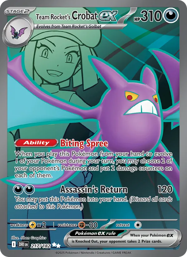 Team Rocket's Crobat ex #217 – Destined Rivals card