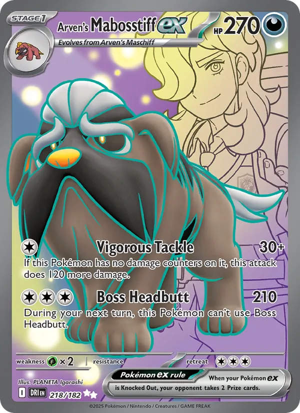 Arven's Mabosstiff ex #218 – Destined Rivals card
