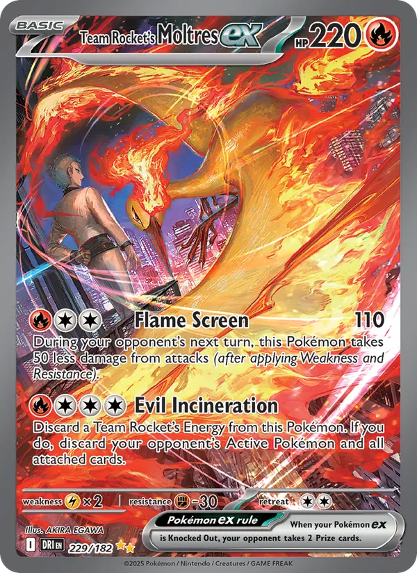 Team Rocket's Moltres ex #229 – Destined Rivals card