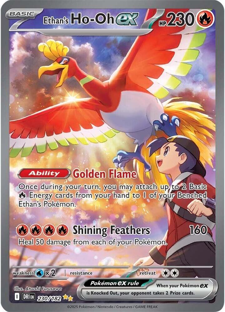 Ethan's Ho-Oh ex #230 – Destined Rivals card