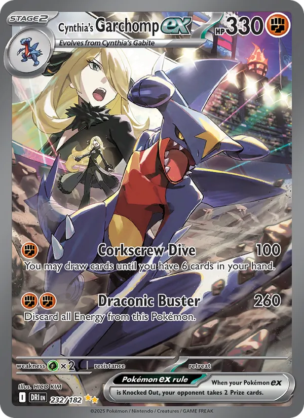 Cynthia's Garchomp ex #232 – Destined Rivals card