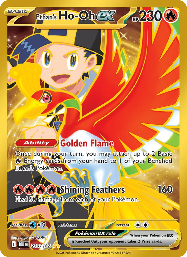 Ethan's Ho-Oh ex #239 – Destined Rivals card