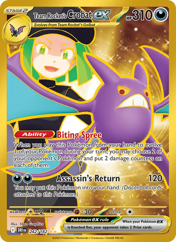 Team Rocket's Crobat ex #242 – Destined Rivals card