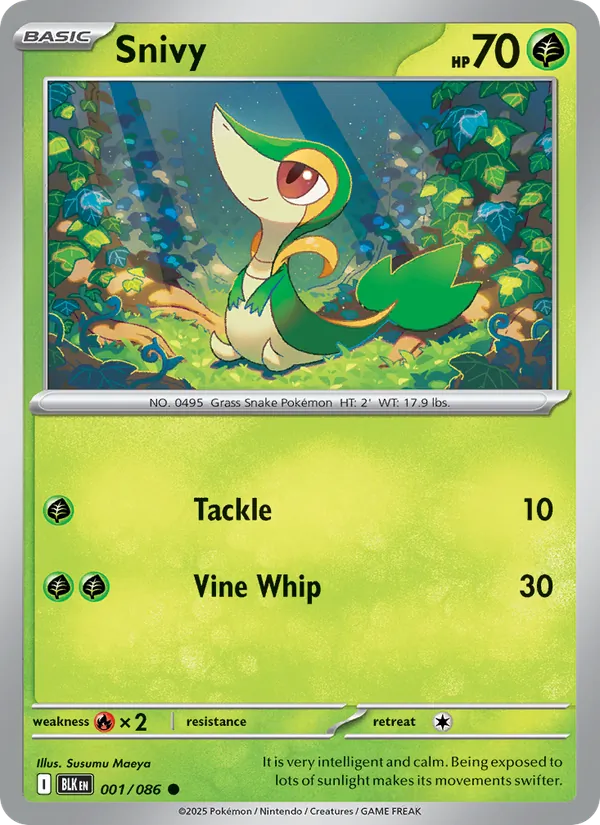 Snivy #001 – Black Bolt card