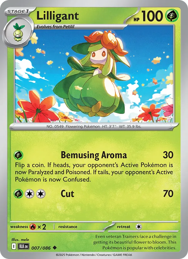Lilligant #007 – Black Bolt card