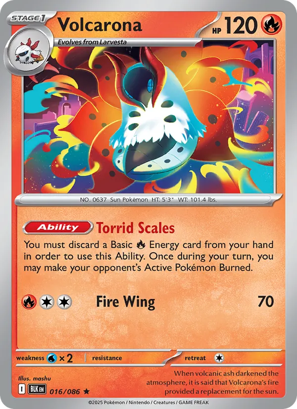 Volcarona #016 – Black Bolt card