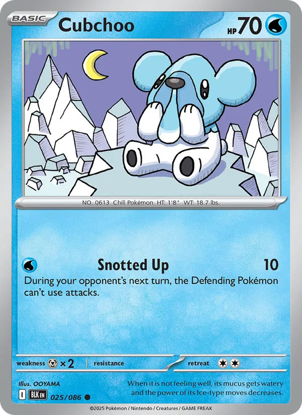 Cubchoo #025 – Black Bolt card