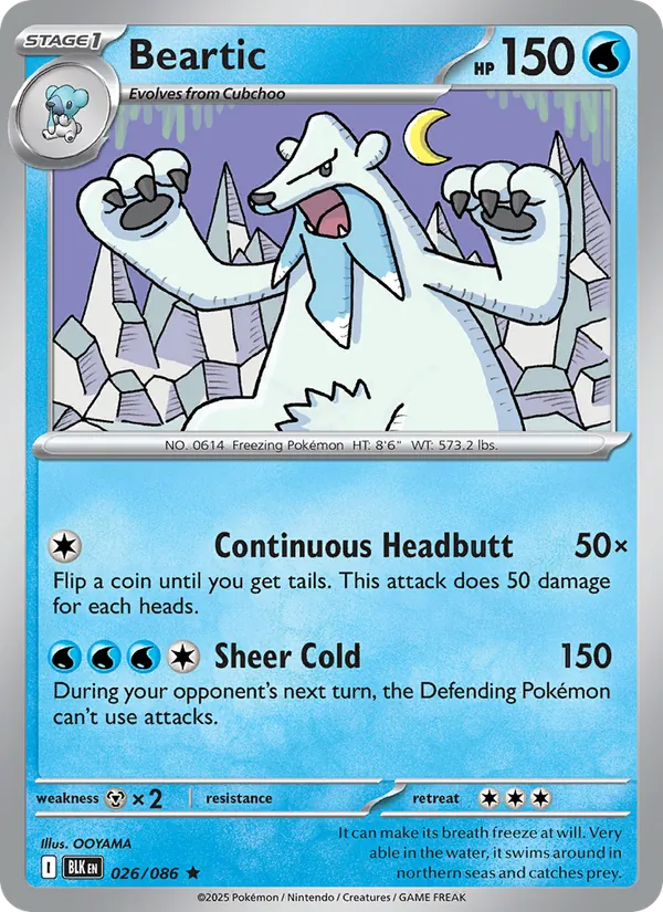 Beartic #026 – Black Bolt card