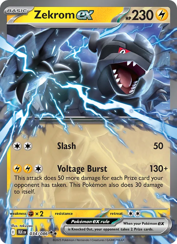 Zekrom ex #034 – Black Bolt card