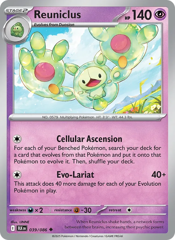 Reuniclus #039 – Black Bolt card