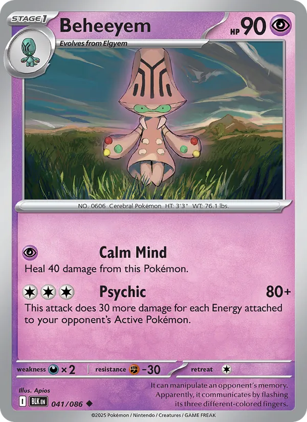Beheeyem #041 – Black Bolt card