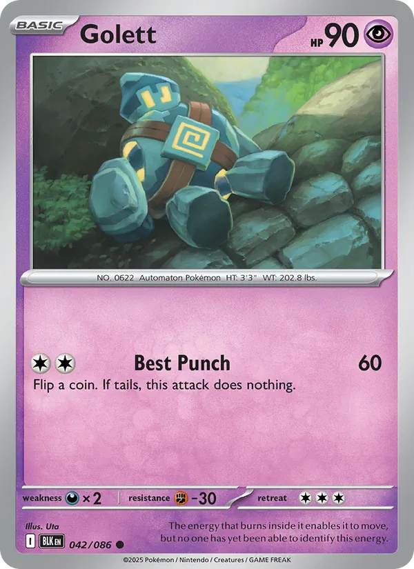 Golett #042 – Black Bolt card