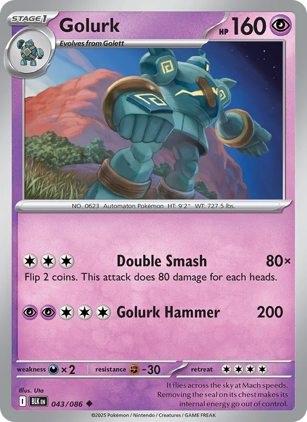 Golurk #043 – Black Bolt card