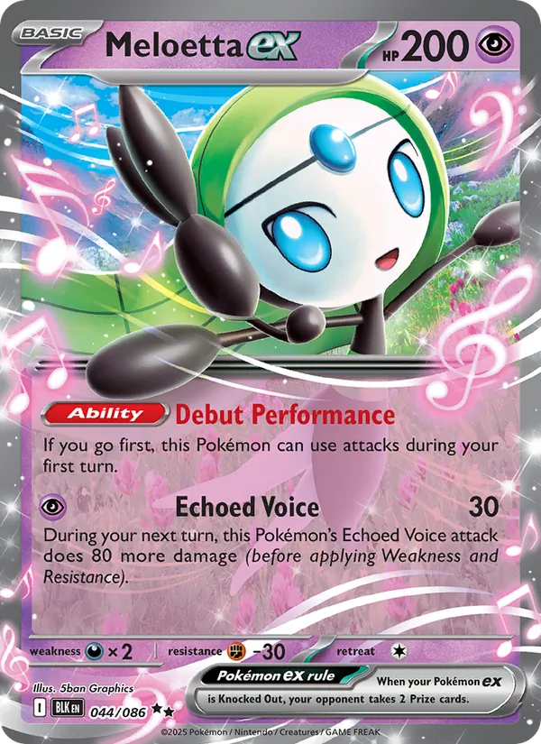 Meloetta ex #044 – Black Bolt card