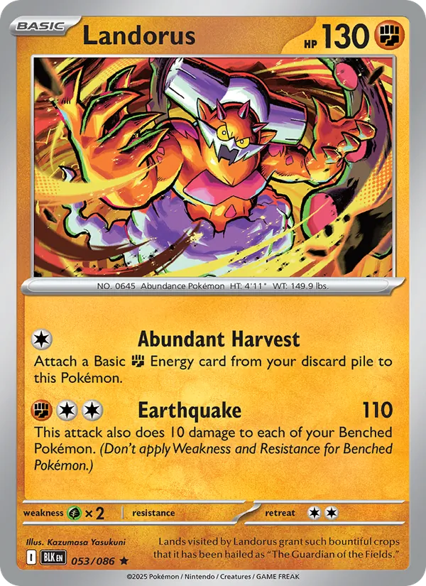 Landorus #053 – Black Bolt card