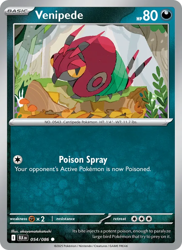Venipede #054 – Black Bolt card