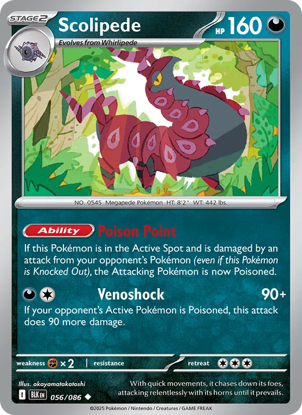 Scolipede #056 – Black Bolt card