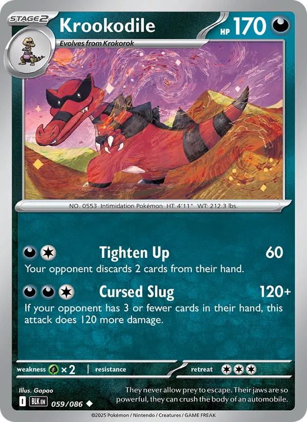 Krookodile #059 – Black Bolt card