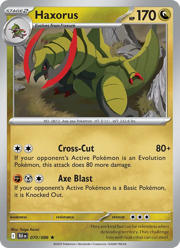 Haxorus #070 – Black Bolt card