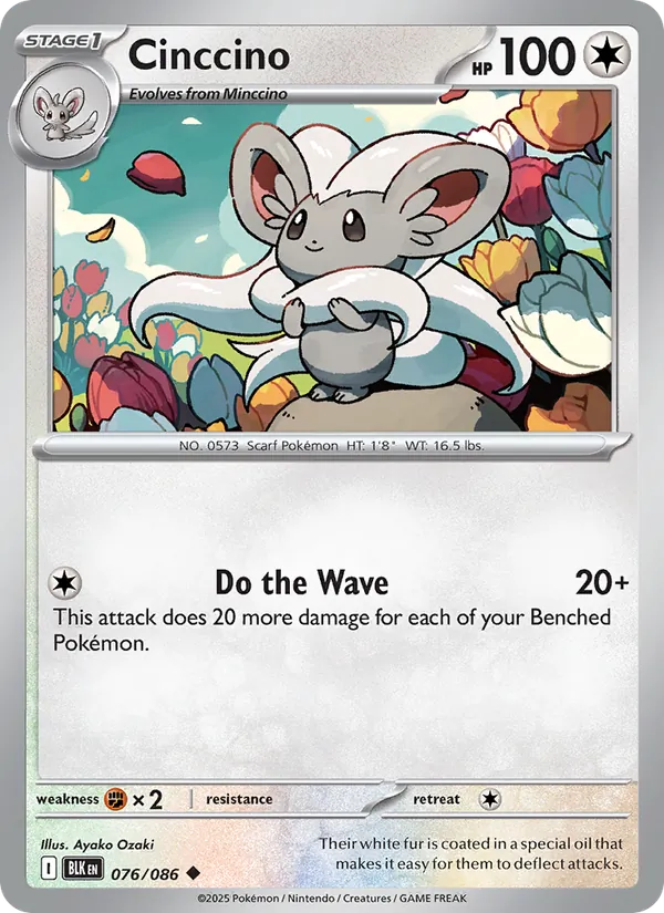 Cinccino #076 – Black Bolt card