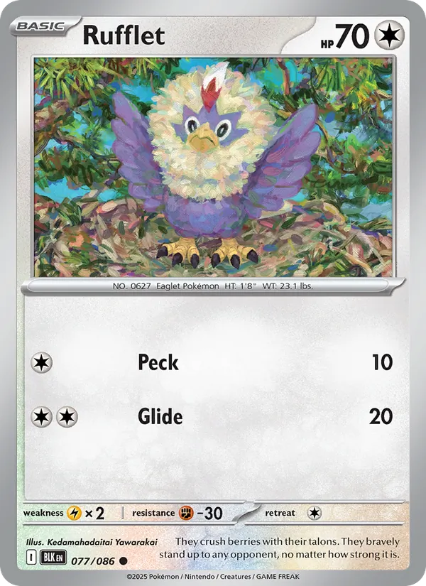 Rufflet #077 – Black Bolt card