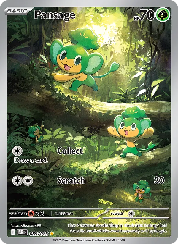 Pansage #089 – Black Bolt card