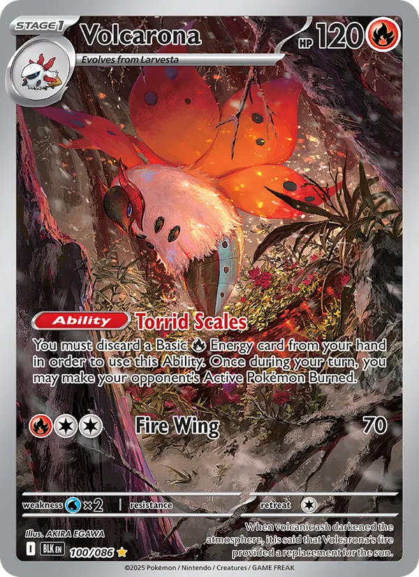 Volcarona #100 – Black Bolt card