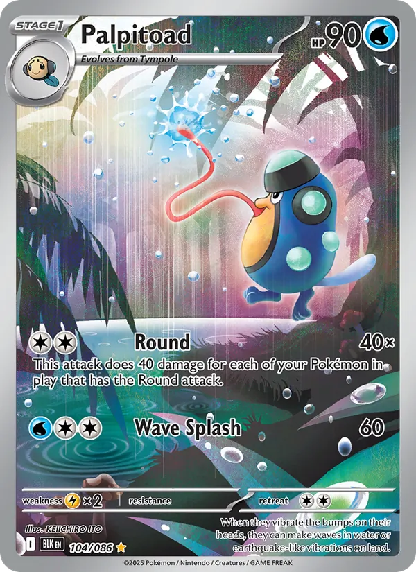Palpitoad #104 – Black Bolt card