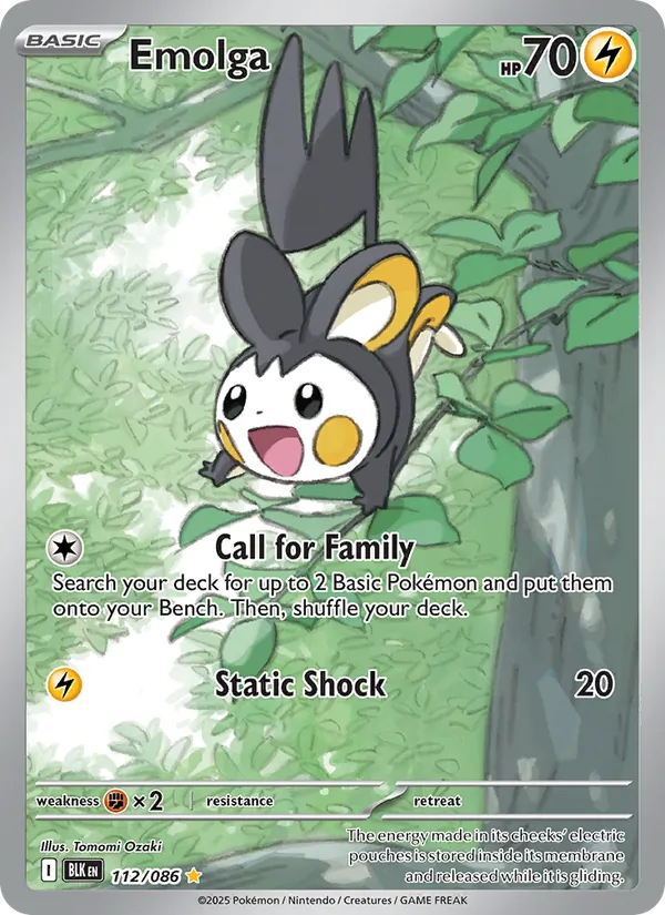 Emolga #112 – Black Bolt card