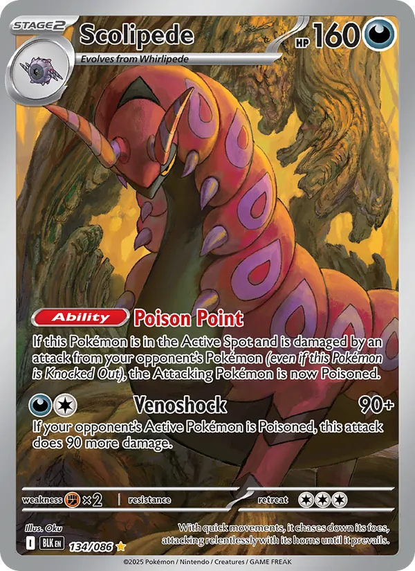 Scolipede #134 – Black Bolt card