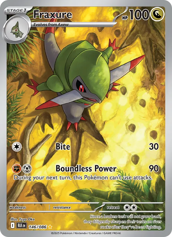 Fraxure #146 – Black Bolt card