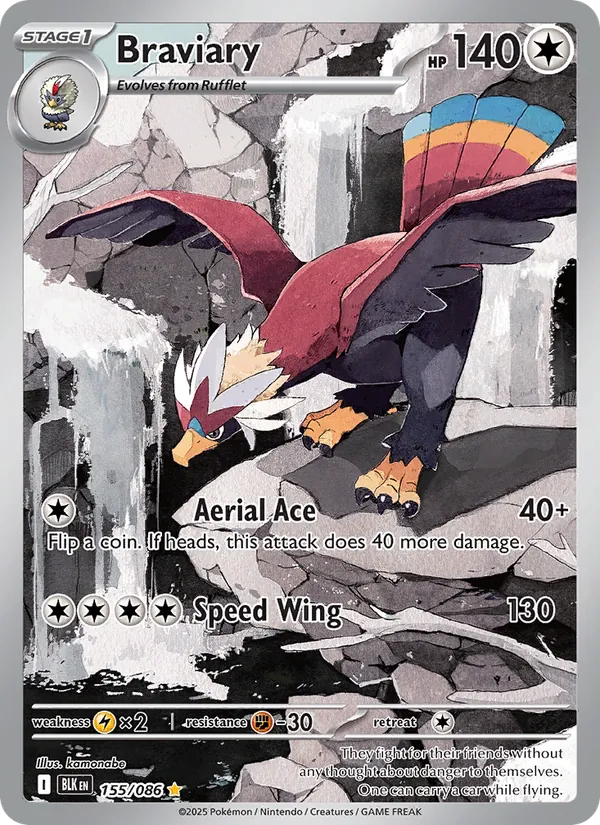 Braviary #155 – Black Bolt card