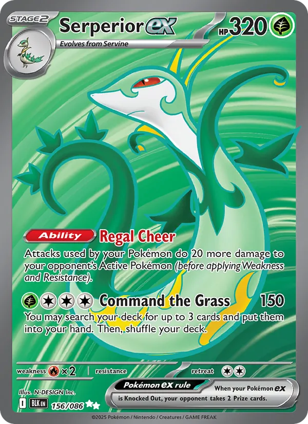 Serperior ex #156 – Black Bolt card