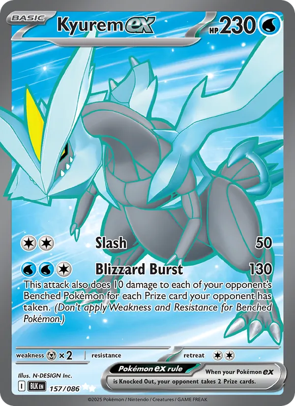 Kyurem ex #157 – Black Bolt card