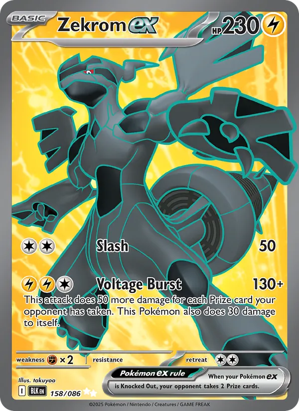 Zekrom ex #158 – Black Bolt card