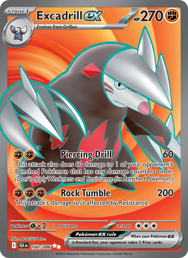 Excadrill ex #160 – Black Bolt card