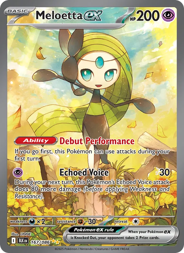 Meloetta ex #167 – Black Bolt card