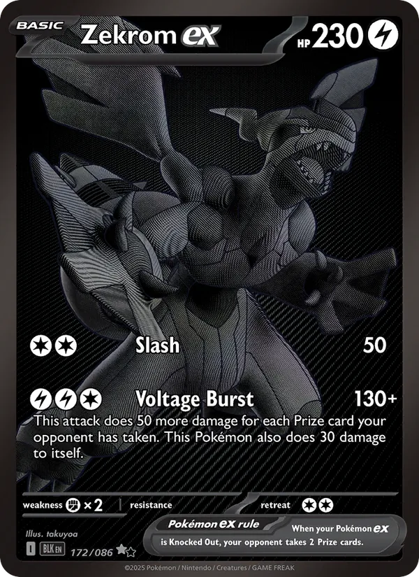 Zekrom ex #172 – Black Bolt card