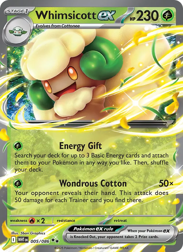 Whimsicott ex #005 – White Flare card