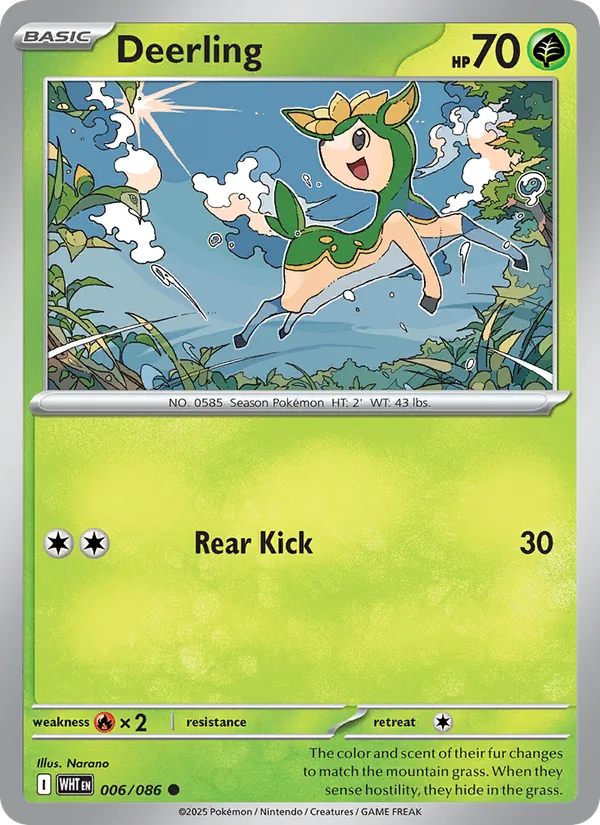 Deerling #006 – White Flare card